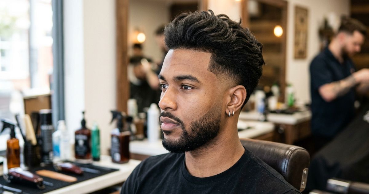 Mid Taper With Drop Fade (Long Top)