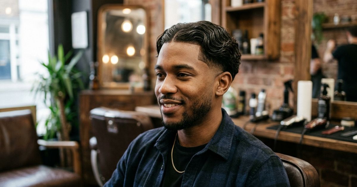 Middle Part Wavy Low Taper