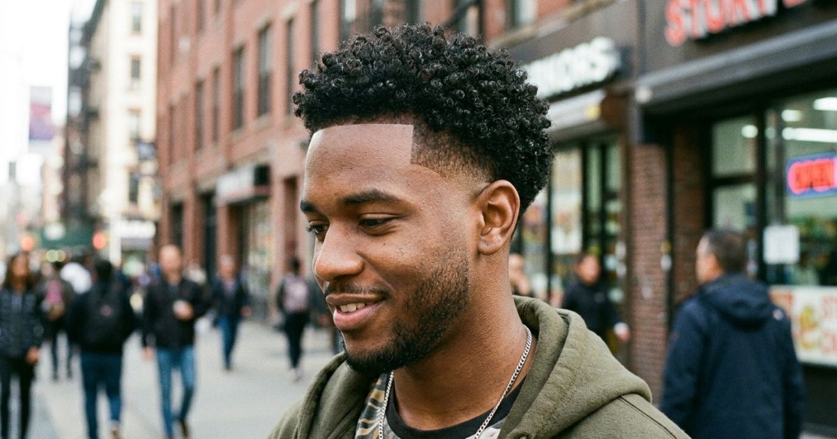 Natural Curl Low Taper Fade