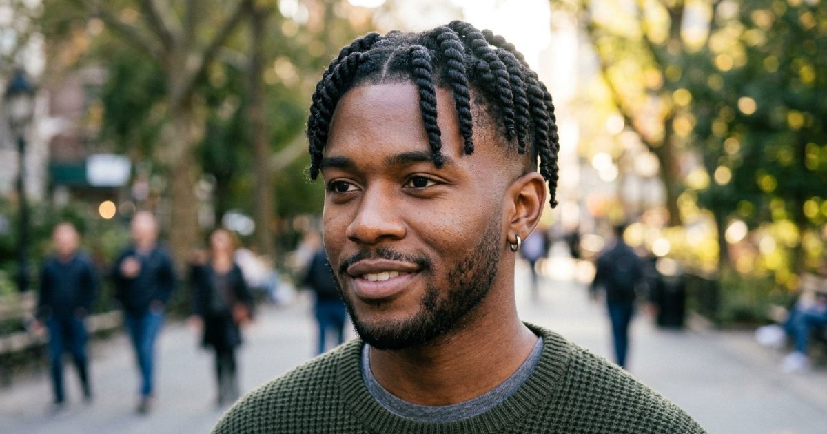 Rope Twists with Mid Taper Fade
