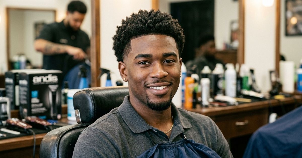 Short Low Taper Fade Afro