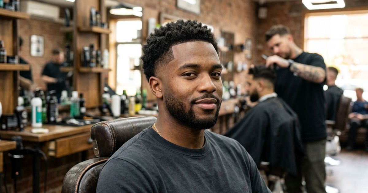 Short Mid Taper Fade Black Male