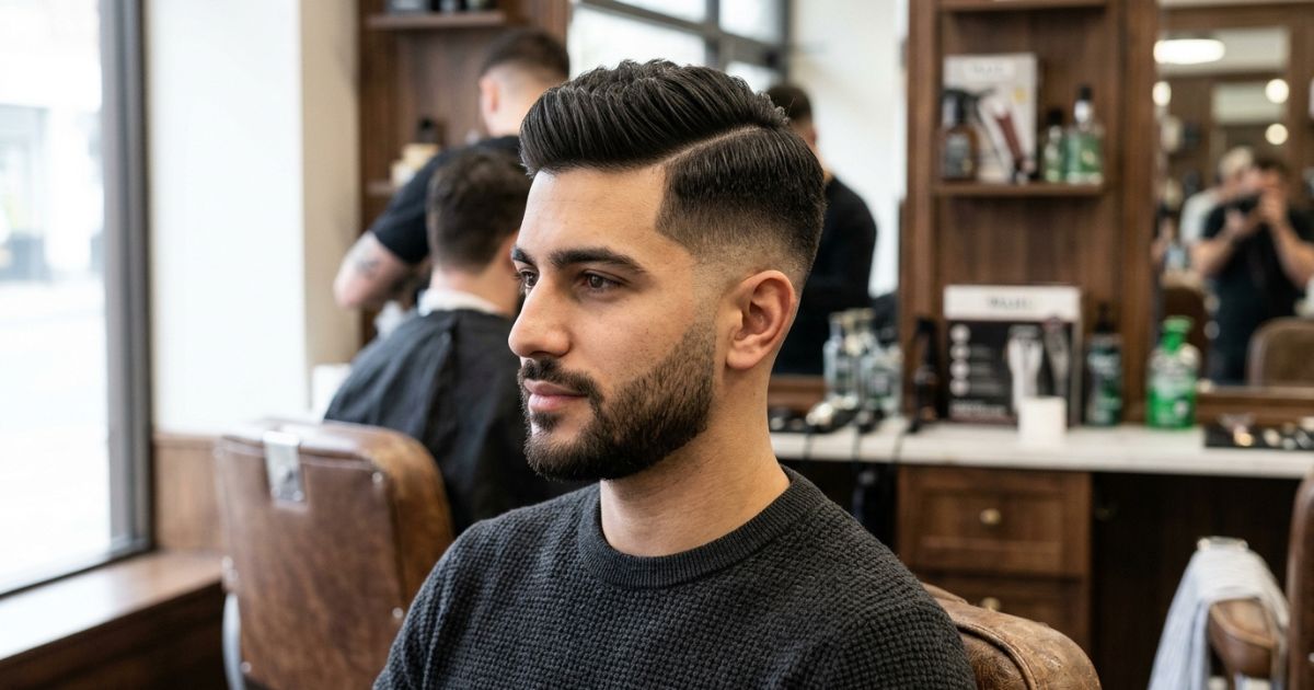 Side Part with Mid Taper Fade