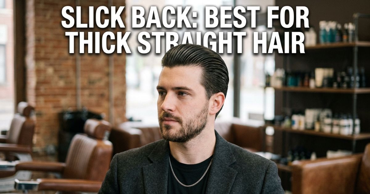 Slick Back: Best For Thick Straight Hair