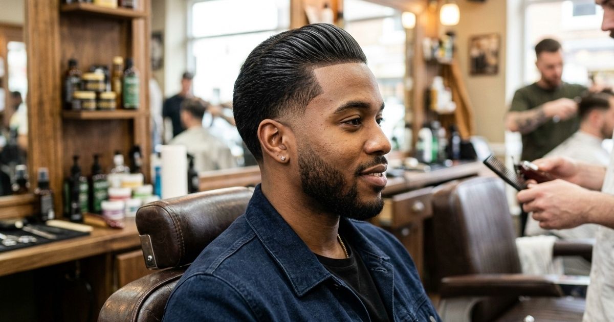 Slick Back Taper Burst Fade