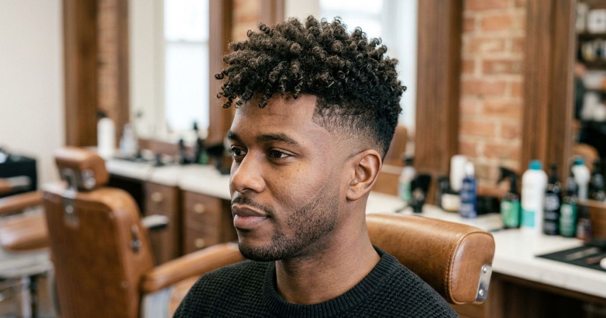 Taper Fade Curly Top