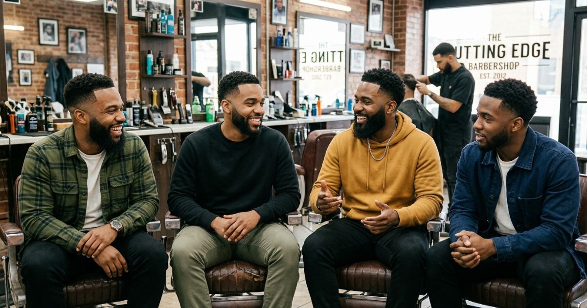 Taper Fade With Beard Black Man