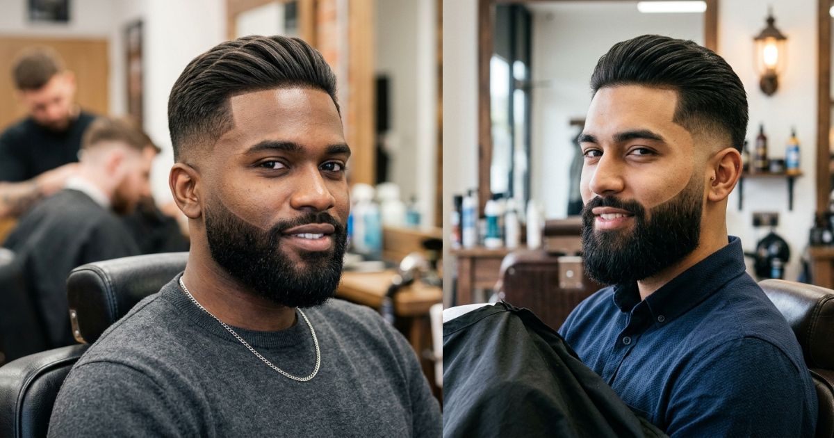 Taper Fade With Beard Straight Hair