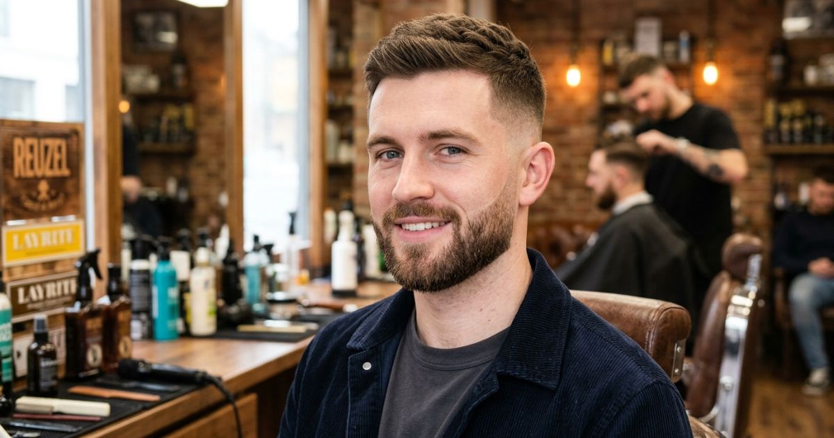 Taper Fade With Beard White Guy