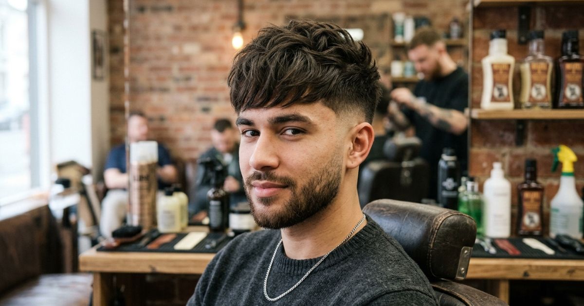 Textured Fringe Mid Taper Fade