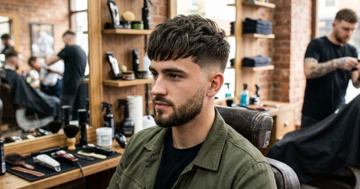 Textured Fringe Mid Taper Fade
