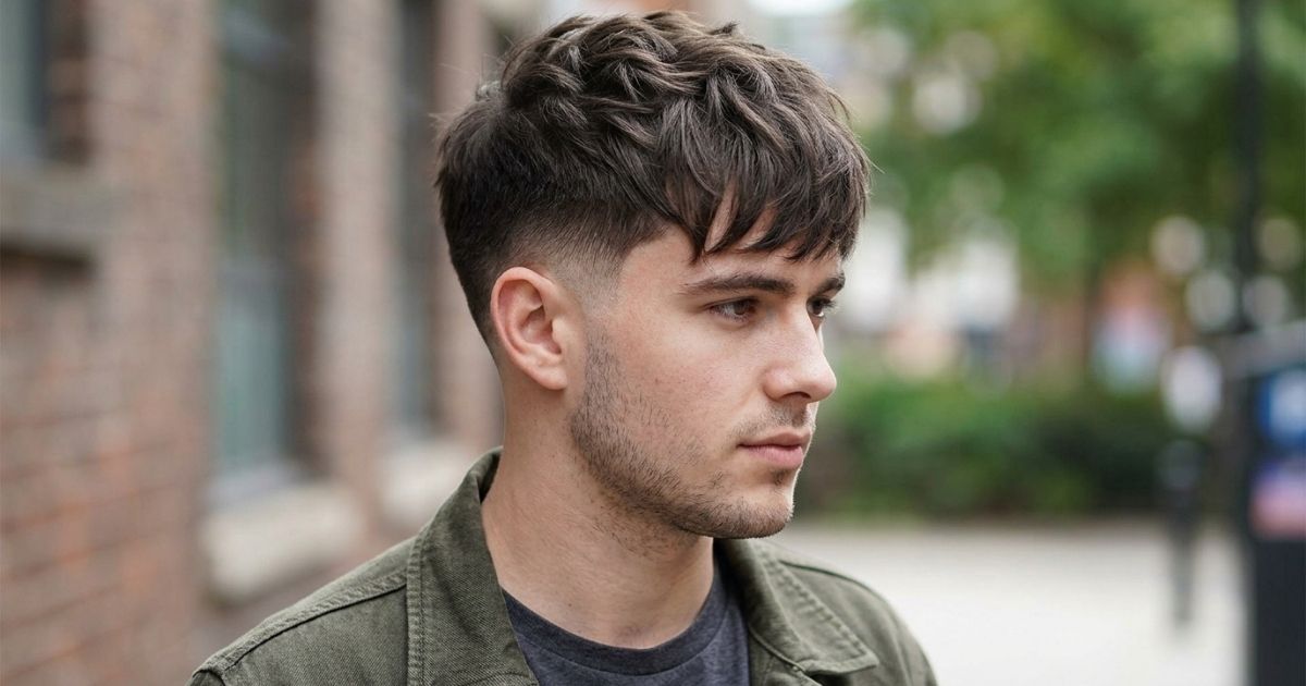 Textured Fringe Taper Burst Fade