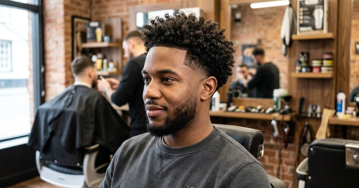 Textured Low Taper Fade Curly Hair