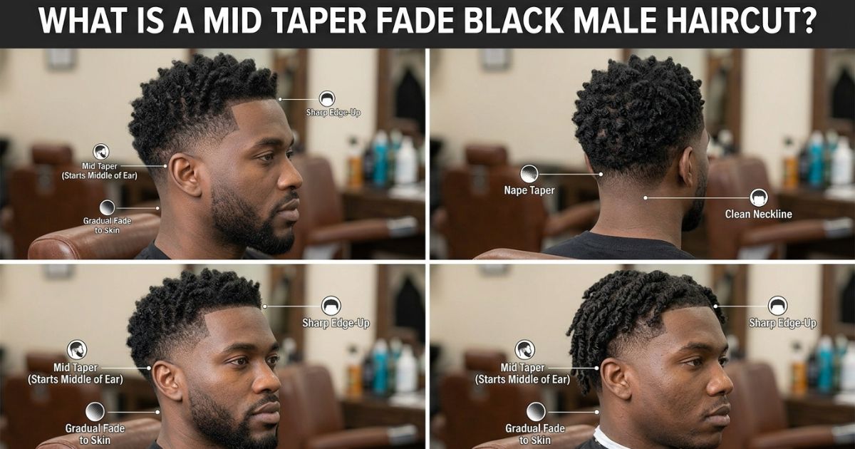 What Is a Mid Taper Fade Black Male Haircut?