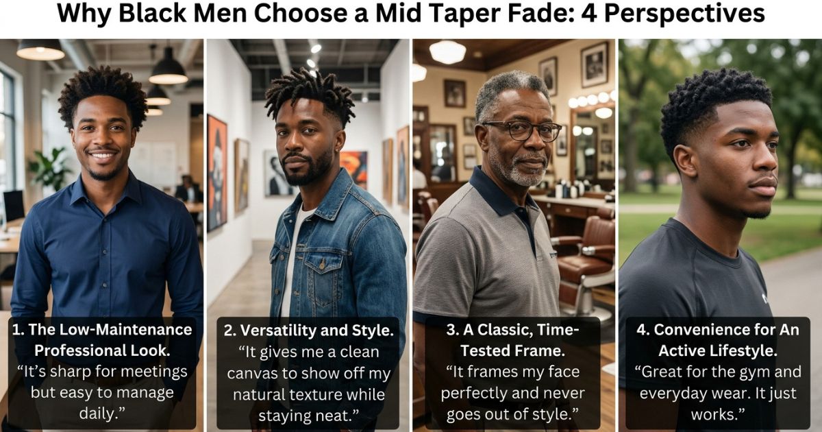 Why Black Men Choose a Mid Taper Fade
