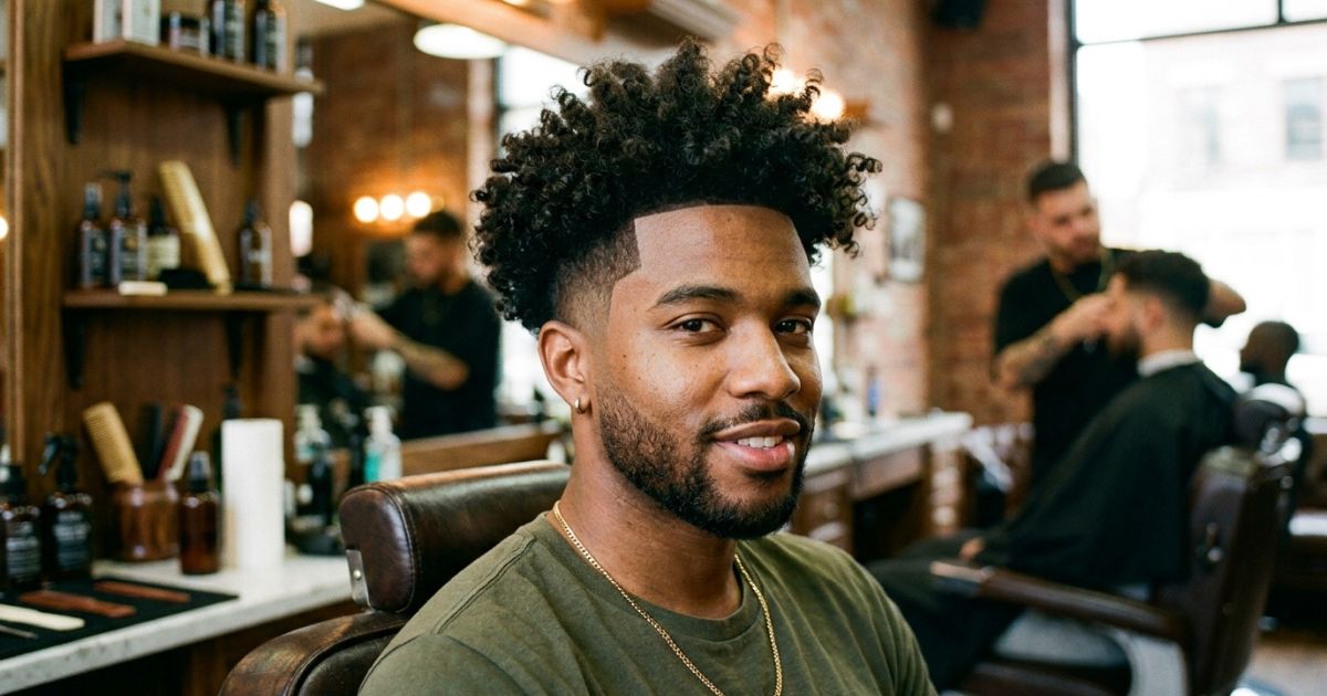 Disconnected Mid Taper With Curly Top