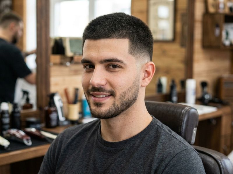 16 Guard Buzz Cut with Mid Taper for a Balanced Appearance