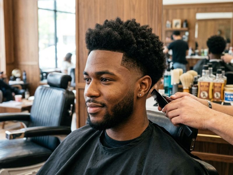Afro Low Taper Fade Black Haircut
