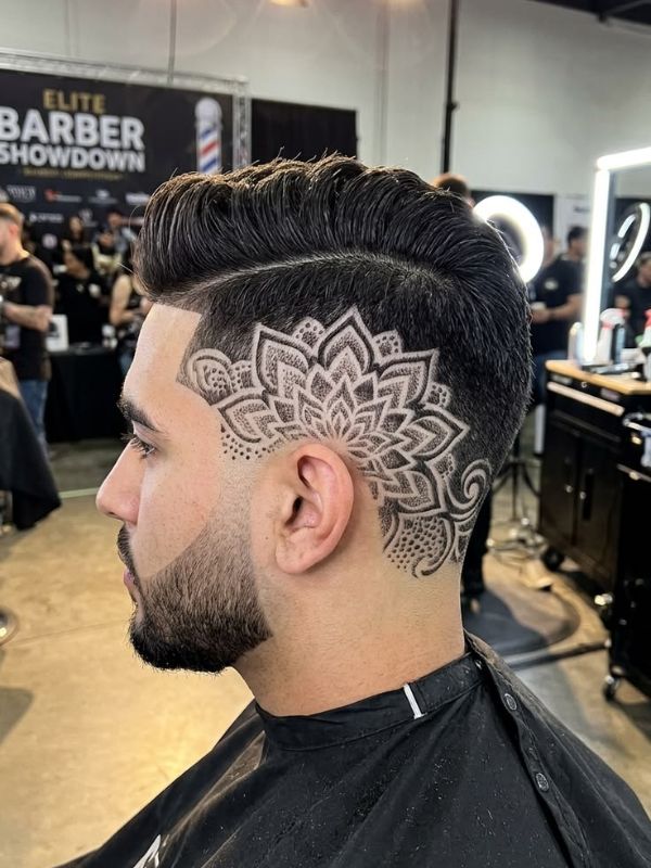 Behind the Ear Burst Fade Design