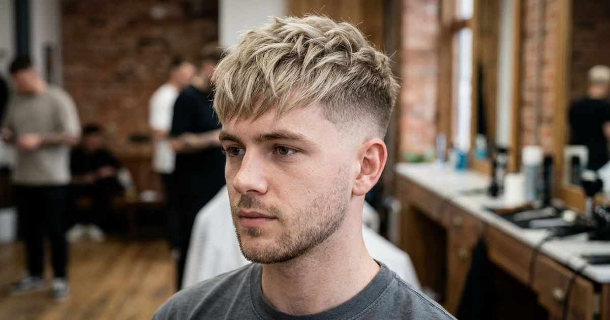 Blonde Low Taper Fade Textured Crop