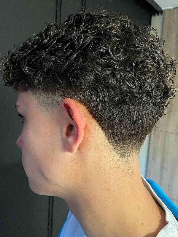 Blowout Taper Curly Hair Short