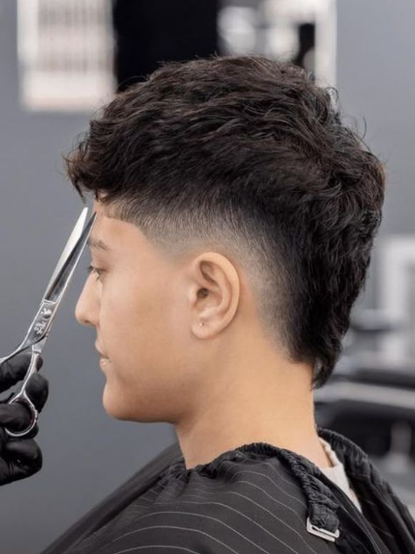Burst Fade Boys Mullet Haircut