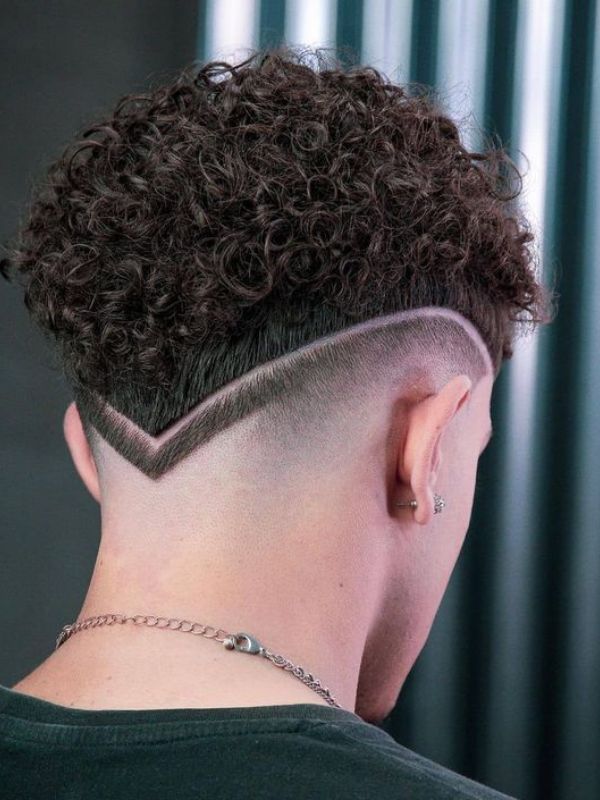 Burst Fade Curly Hair V