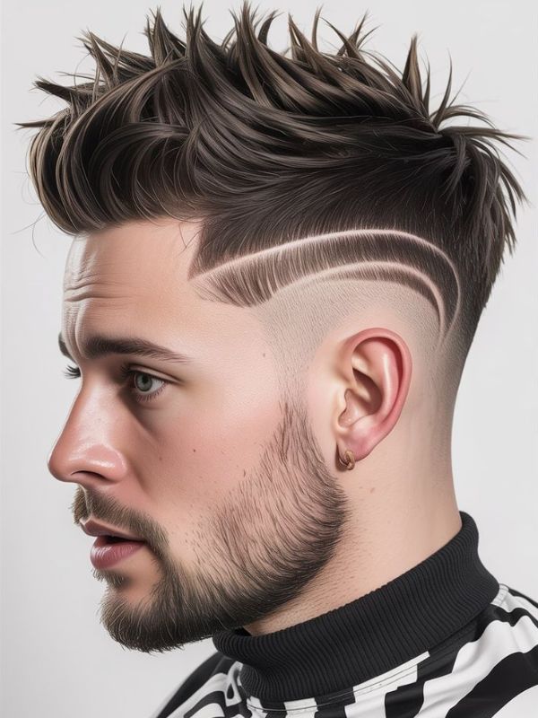 Burst Fade Lightning Bolt Design