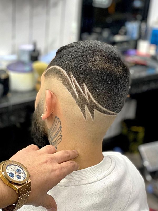 Burst Fade Zigzag Design
