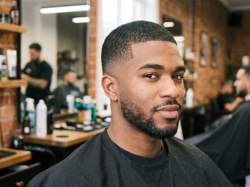 Curly Low Taper Fade Buzz Cut