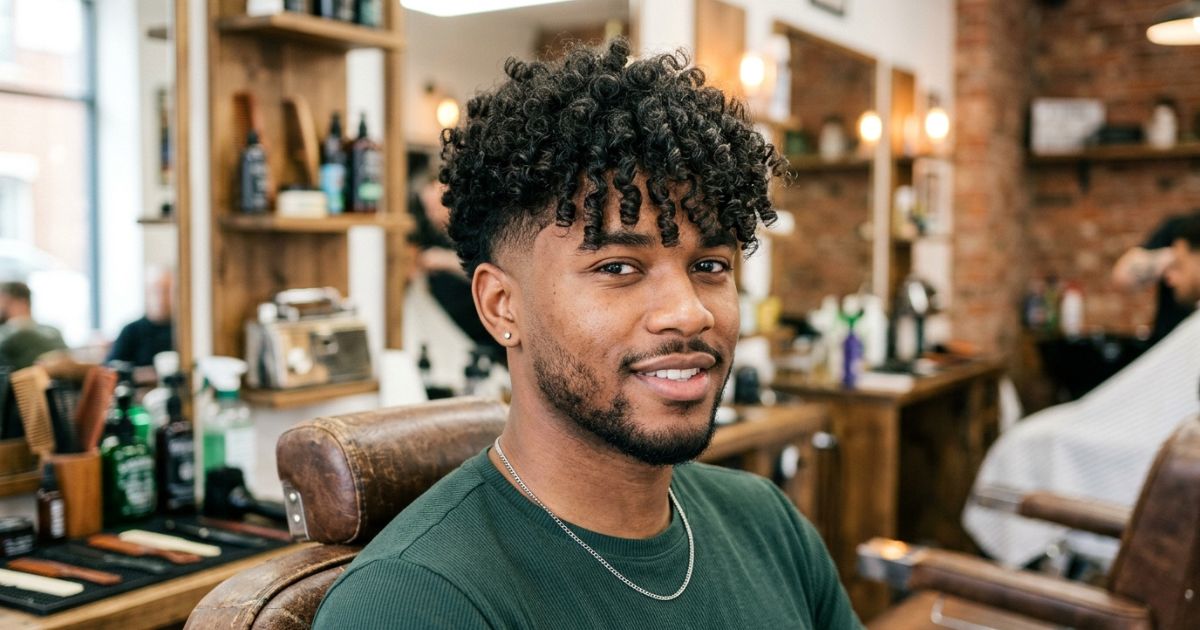 Curly Low Taper Fade Fringe