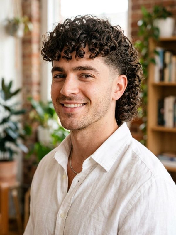 Curly Mullet Fade