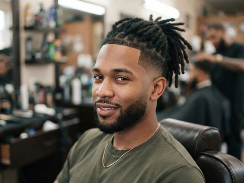 Dreadlocks Low Taper Fade Black Haircut