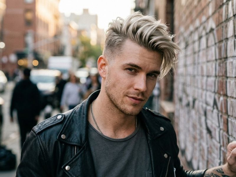 Edgy Blonde Quiff
