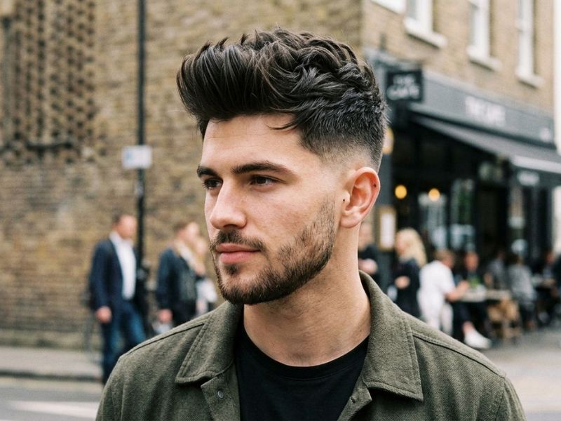 Full Textured Quiff with Low Skin Fade