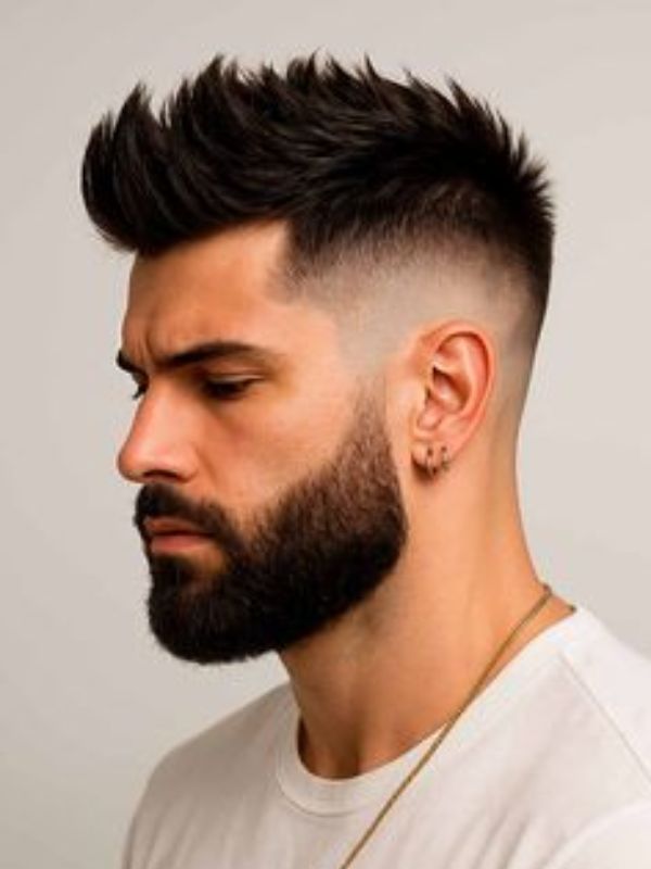 High Burst Fade Faux Hawk