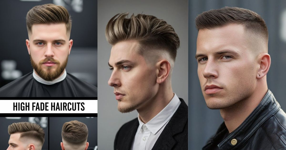 High Fade Haircut Men Short Hair and Long Hair