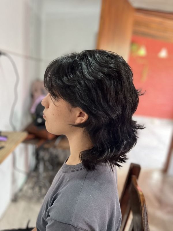 Layered Straight Hair Mullet