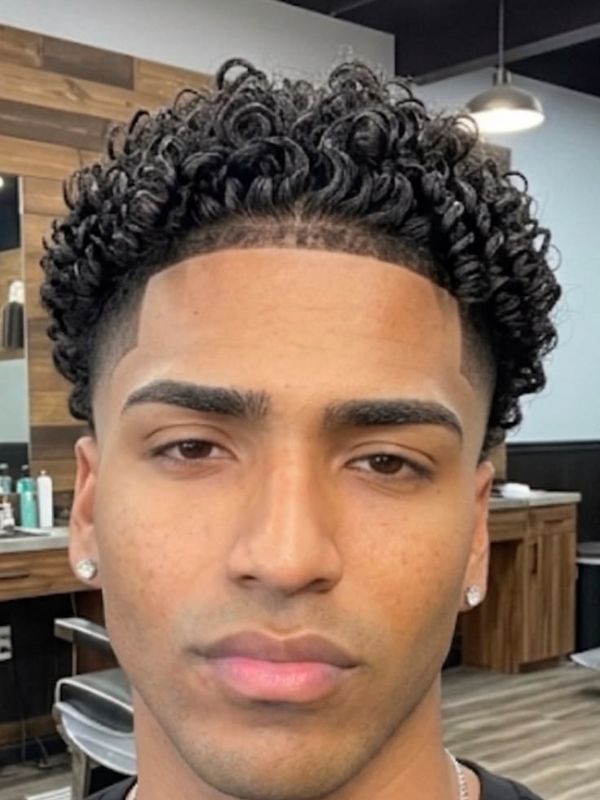 Low Blowout Taper Curly Hair
