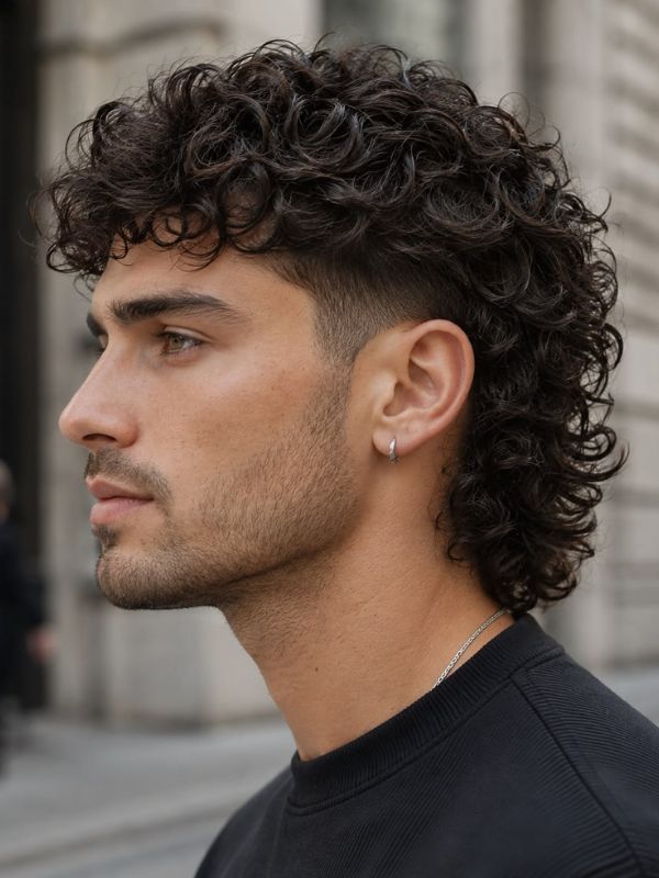 Low Burst Fade Curly Hair