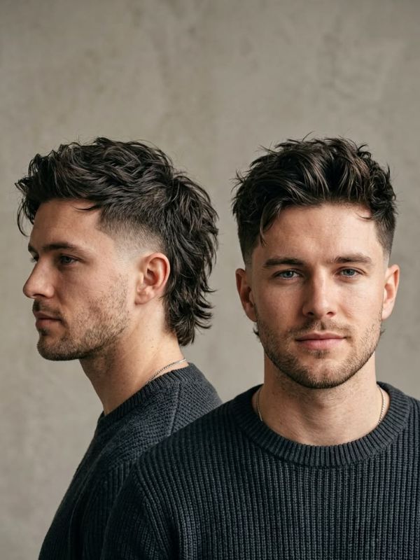 Low Burst Fade Mullet