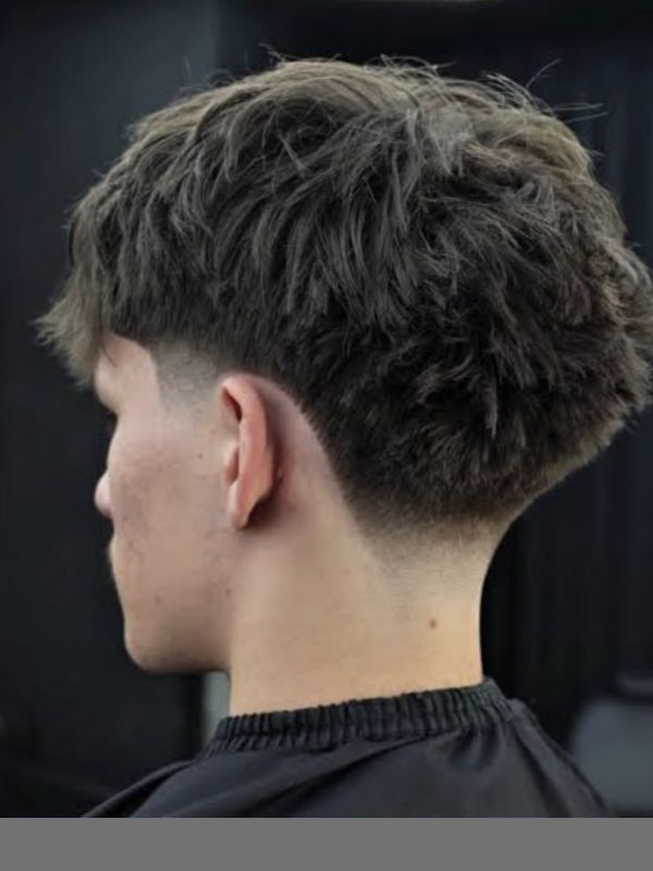 Low Taper Fade Fluffy Fringe