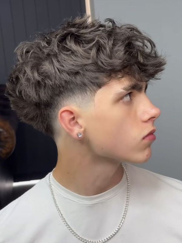 Low Taper Fade Fluffy Fringe