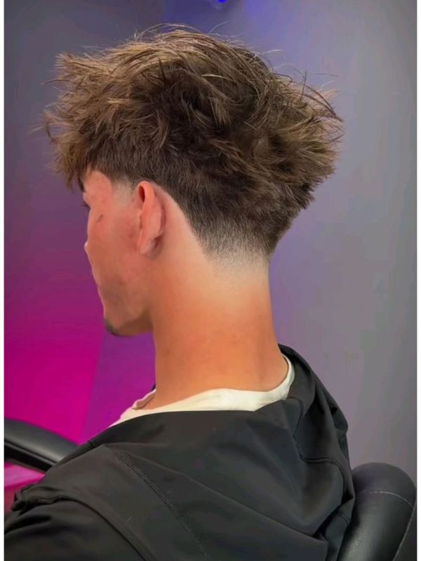 Low Taper Fade Fluffy Hair for Teen Boys