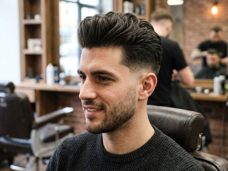 Low Taper Fade Quiff Cut