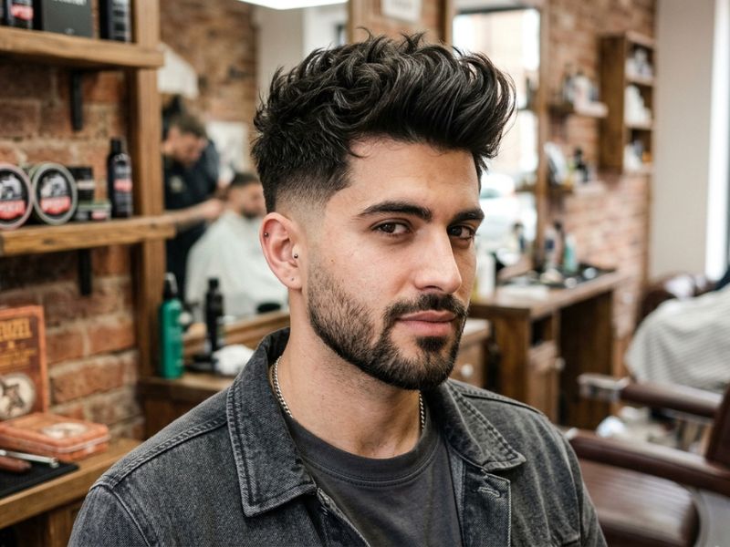 Low Taper Fade Quiff with Textured Top