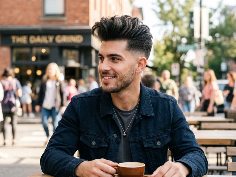 Low Taper Fade Quiff with Volume