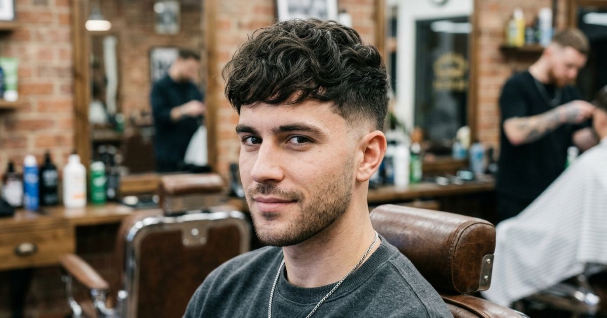 Low Taper Fade Textured Crop Haircut Wavy