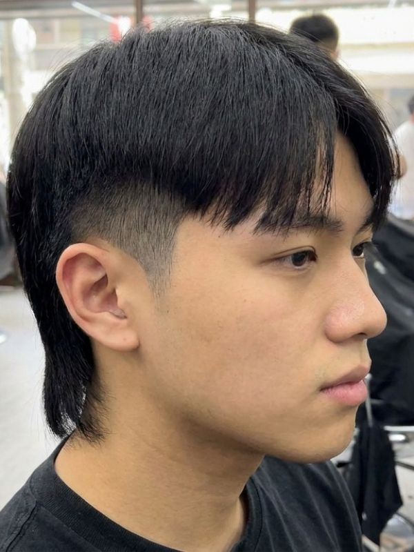 Low Taper Mullet Straight Hair