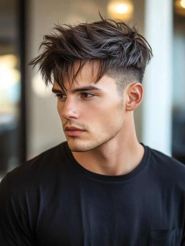 Messy Low Fade Crew Cut